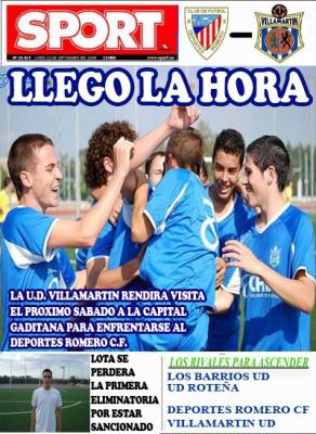 DEPORTES ROMERO C.F. - U.D. VILLAMARTIN. PRIMER ASALTO PARA ASCENDER